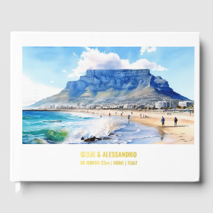 Table mountain watercolor cape town South Africa  Guest Book