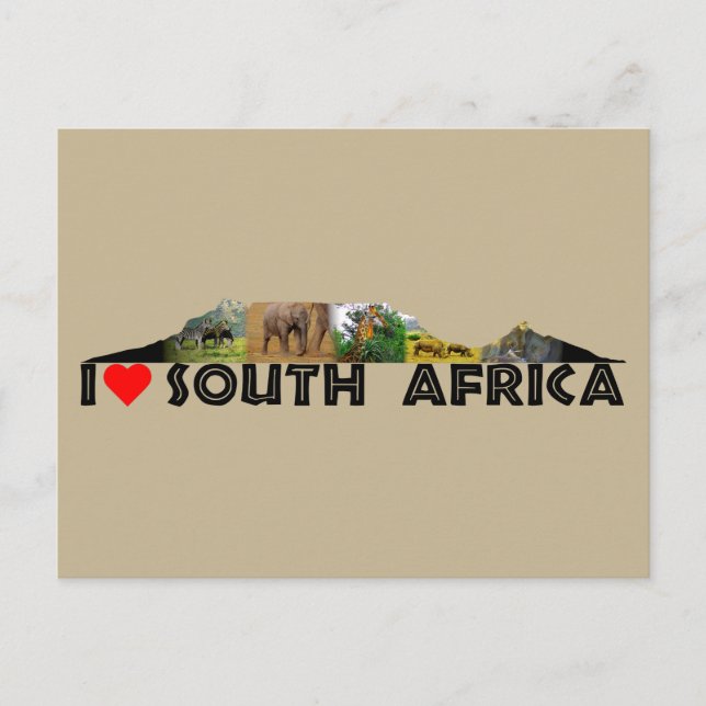 Table Mountain Wildlife Collage Postcard (Front)