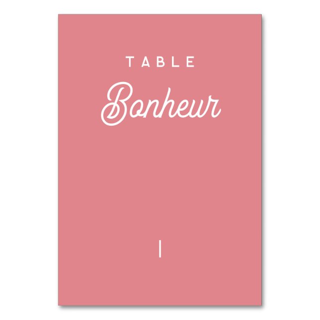 Table Name Colorus - Rose Number (Front)