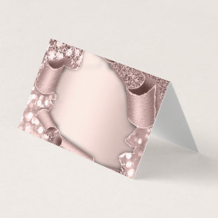 Table Name Tag  Rose Glam Glitter 3D Wedding Table