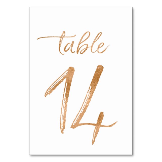 Table No. 14 Number (Front)
