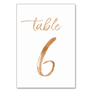 Table No. 6 Number