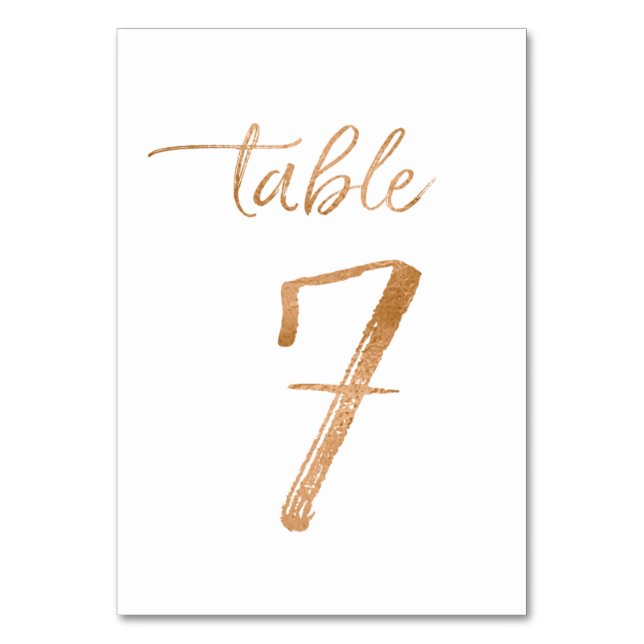 Table No. 7 Number (Front)