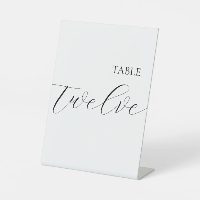 Table Number 12 Pedestal Sign (Front)