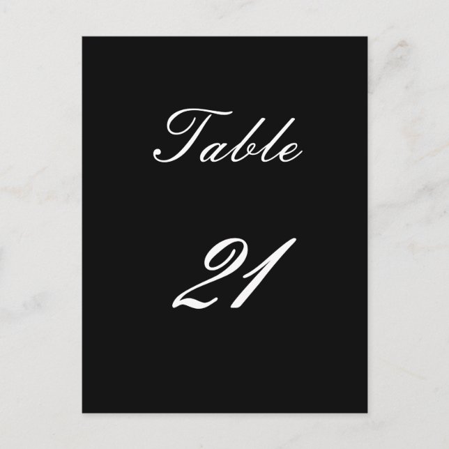 Table Number 21 Postcard (Front)