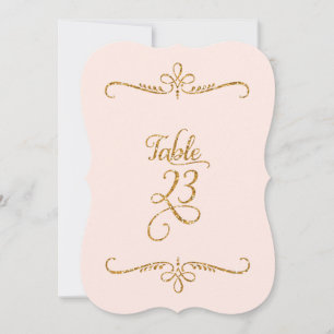 Table Number 23, Fancy Script Lettering Receptions