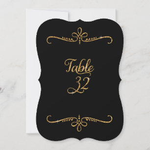 Table Number 32, Fancy Script Lettering Receptions