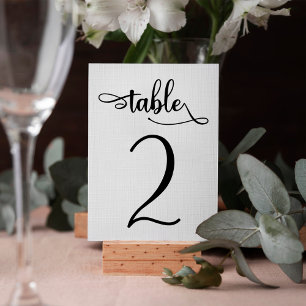 Table number 3.5x5 black minimalist Table 2