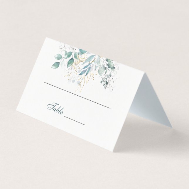 Table Number and Name Place Cards (Front)