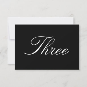 Table Number Card