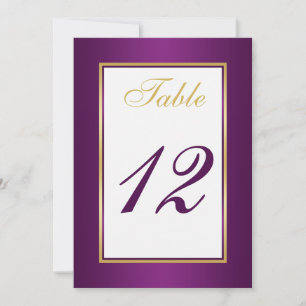 Table Number Card