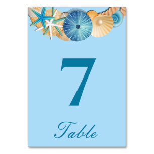 Table Number Card