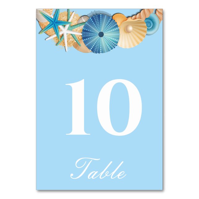Table Number Card (Front)