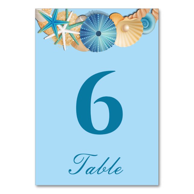 Table Number Card (Front)