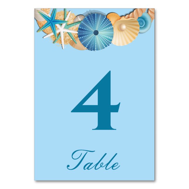 Table Number Card (Front)