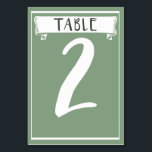 Table Number Card - 2<br><div class="desc">A table card to show your guests where to sit! Nice and simple.</div>