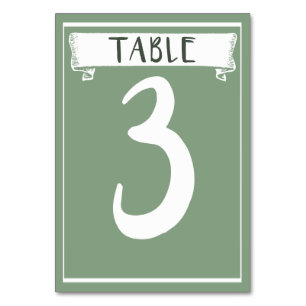Table Number Card - 3