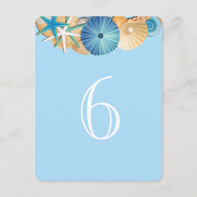 Table Number Card-6 (Front)