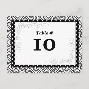 Table Number Card  for Special  Events
