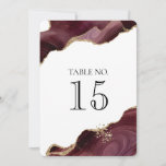 Table number card for wedding and reception white<br><div class="desc">white and burgundy floral  Wedding dinner table reservation card modern simple style</div>