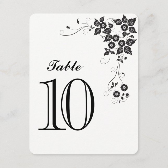 Table Number Card Number-10 (Front)