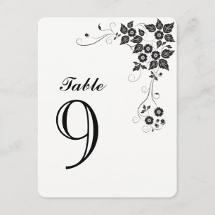 Table Number Card Number-9