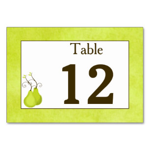 Table Number Card   Perfect Pair   Double-Sided