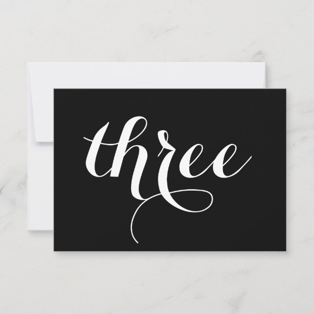 Table Number Card | Script (Front)