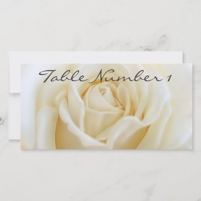 Table Number Cards (Front)