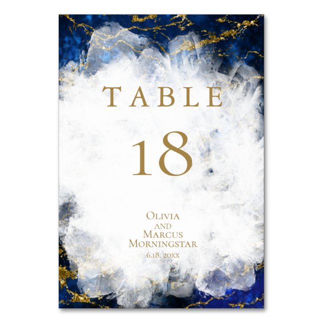 TABLE NUMBER | Elegant Lapis Lazuli Crystal Geode (Front)