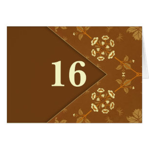 table number elegant retro style note card