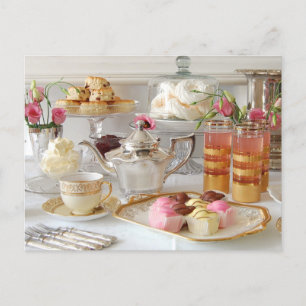 Table number English Tea Postcard