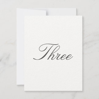 Table Number for Traditional Wedding