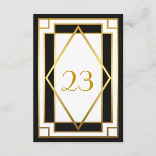 Table Number,Great Gatsby,elegant,chic,white black Invitation