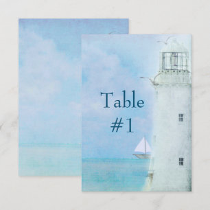 Table Number-Lighthouse Wedding Invitation