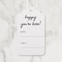 Table Number Luggage Tag Couple Initials Modern