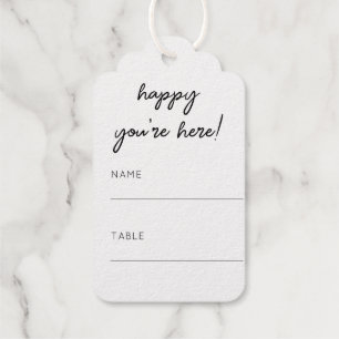 Table Number Luggage Tag Couple Initials Modern