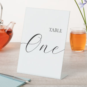 Table Number One Pedestal Sign