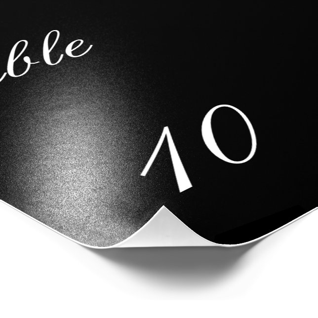 Table Number Photo Print (Corner)