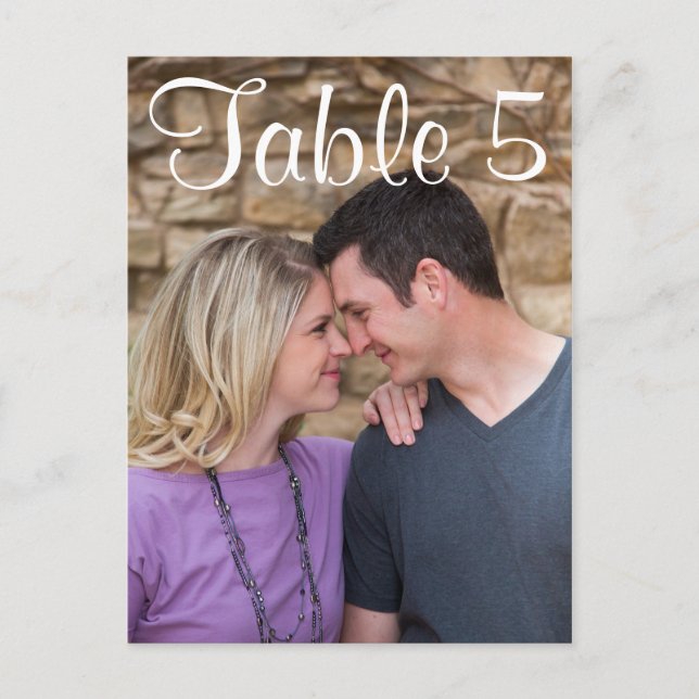 Table Number Picture Postcard (Front)