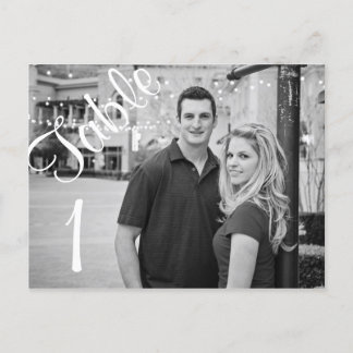 Table Number Picture Postcard