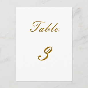 Table Number Postcard
