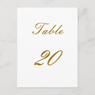 Table Number Postcard