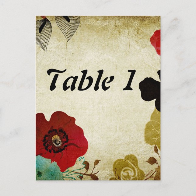 Table number Postcard (Front)