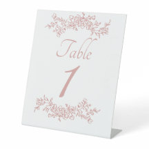 Table Number Simple Minimalist 