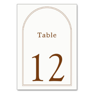 Table number terracotta arch