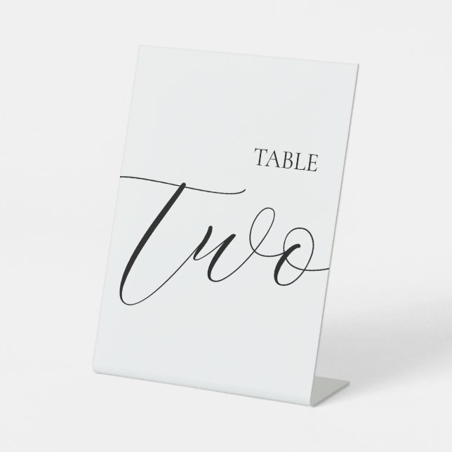 Table Number Two  Pedestal Sign (Front)