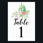 Table Number Wedding Cactus Reception Cards Cacti<br><div class="desc">Personalize the template to create your perfect invite View our Zazzle store for our full selection of designs: https://www.zazzle.co.uk/neonblooms?rf=238213803558726188</div>