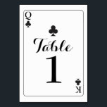 Table Number Wedding K Q Ace Clubs Playing Cards<br><div class="desc">Change the card to King,  Queen,  Ace etc. Clubs Playing Cards Table Numbers for your next event,  change each number to suit your event size.
Matching items available in my store!</div>