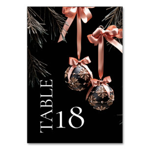 TABLE NUMBER Winter Pink and Onyx Baubles